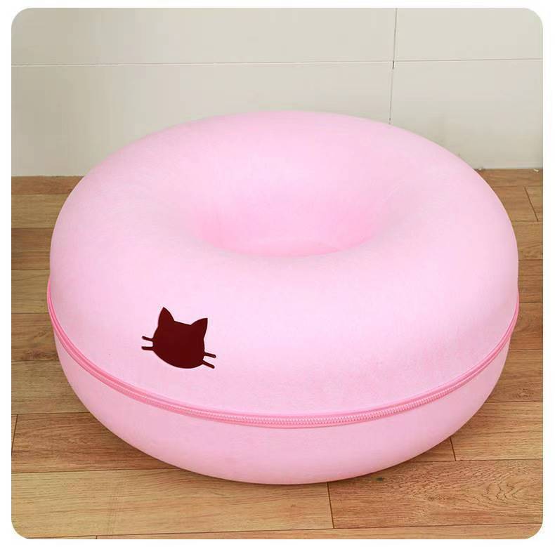 Comfortable Round Tunnel Bed for Pets