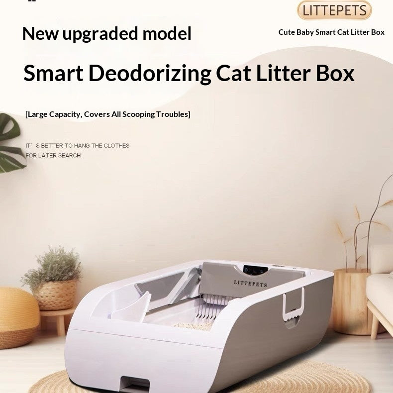 Deodorizing Semi Enclosed Open Pet Litter Box System