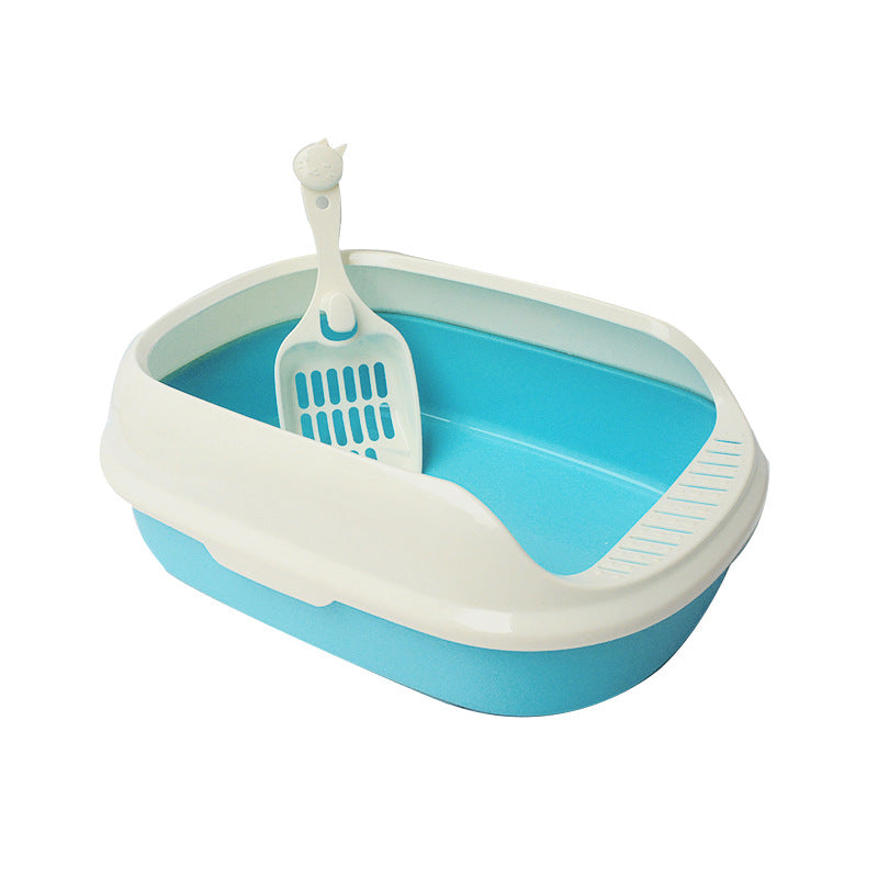 Pet High Side Cat Litter Box With Shovel Set