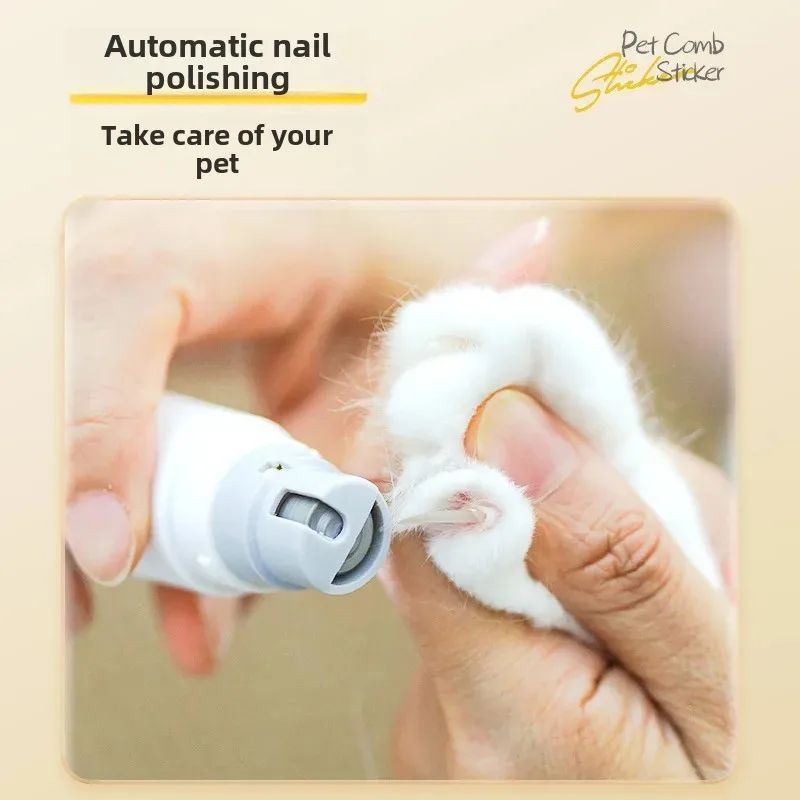 Rechargeable Two In One Pet Nail Trimmer Grooming Brush Tool