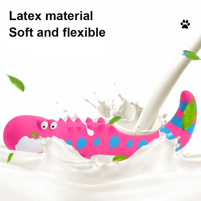 Latex Lizard Squeaky Chew Toy Interactive Training Pet Toy