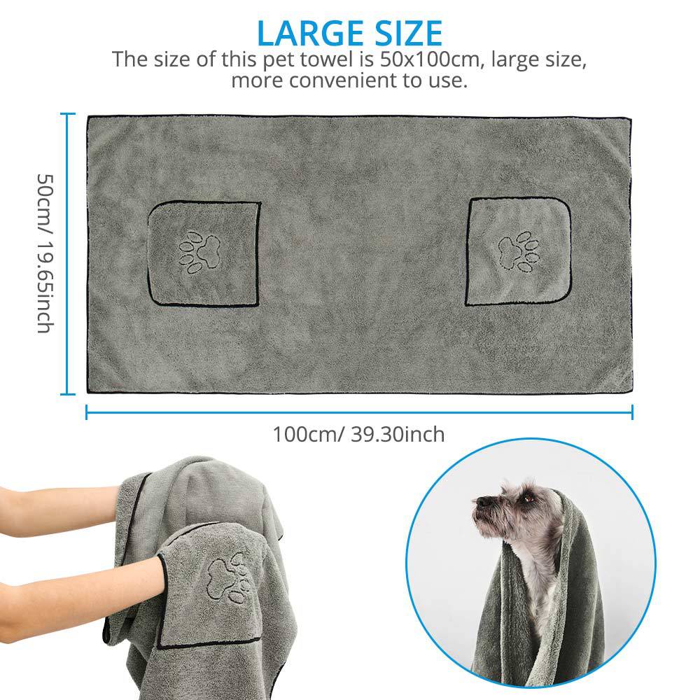 Super Absorbent Large Pet Bathrobe Towel For Pet Care