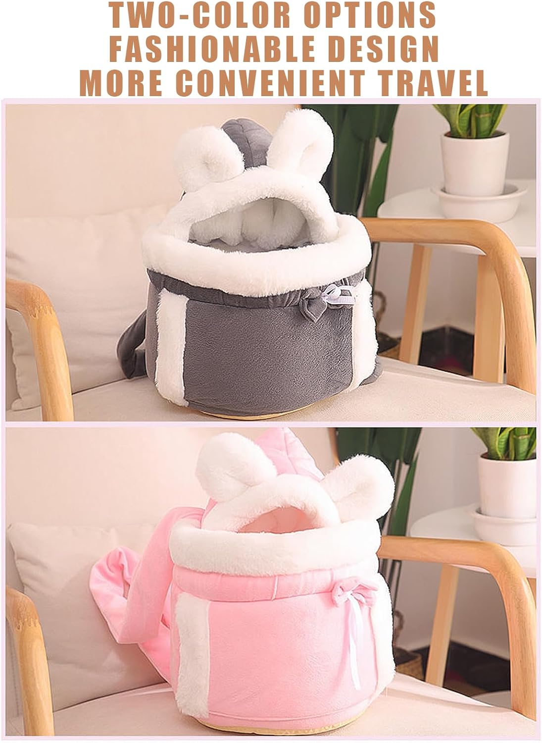 Pet Double Pocket Front Carrier Backpack Warm Travel Bag