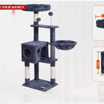 Pet Integrated Space Saving Climbing Tower Scratch Furniture