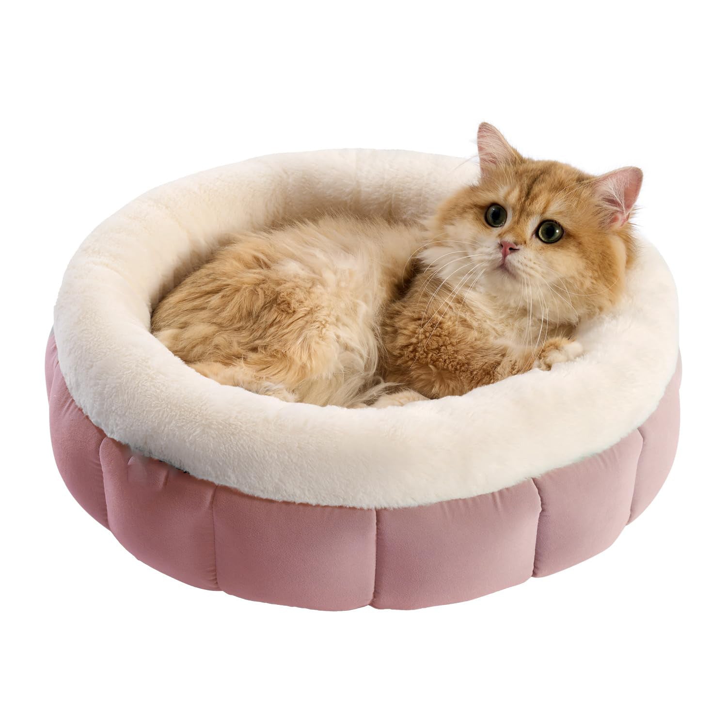 Round Donut Bed Washable Comfortable Pet Bed for Small Pets