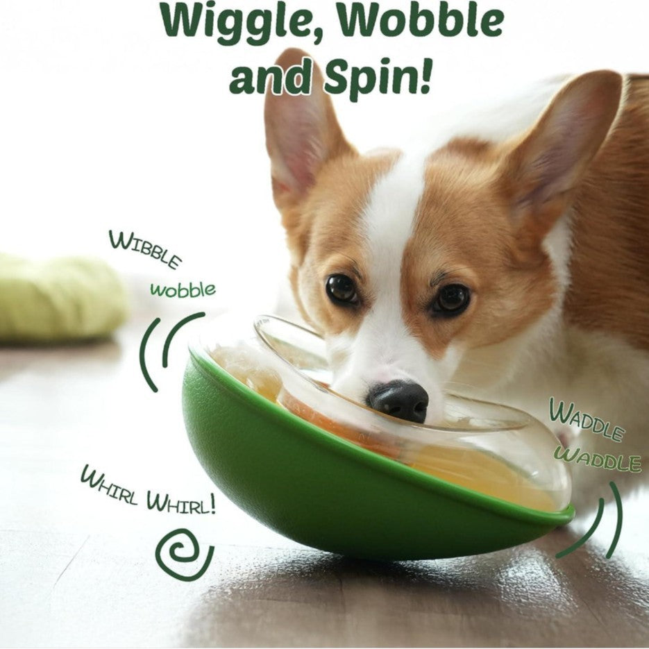 Anti-Tip Avocado-Shaped Feeding Bowl for Pets
