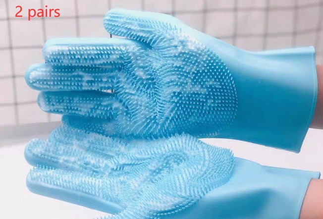 Silicone Pet Grooming Glove Hair Removal Bath Cleaning Brush