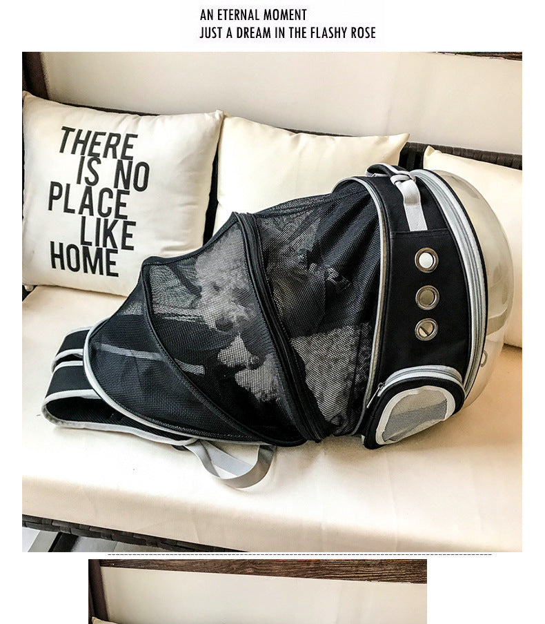 Portable Pet Bubble Backpack Carrier 360 Degree Sightseeing Travel Bag