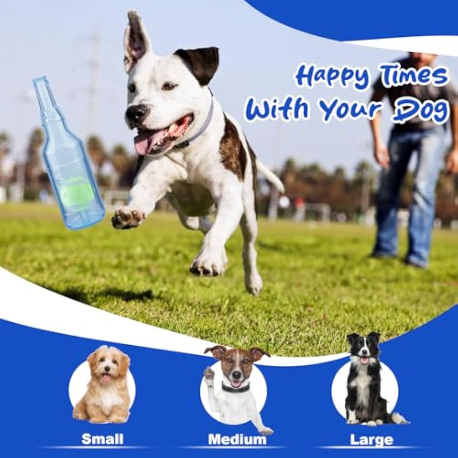 Squeaky Water Bottle Chew Toy For Pets Indestructible Interactive Boredom Toy