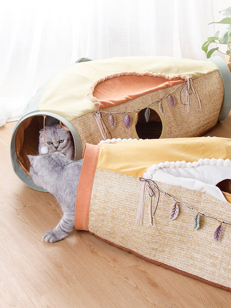 Interactive Litter Roll Tunnel Toys for Pets