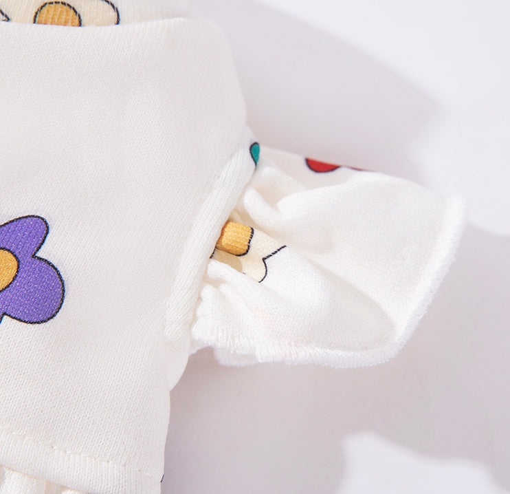 Lightweight Flower Printed Cute Pet Dress For Pet Wear