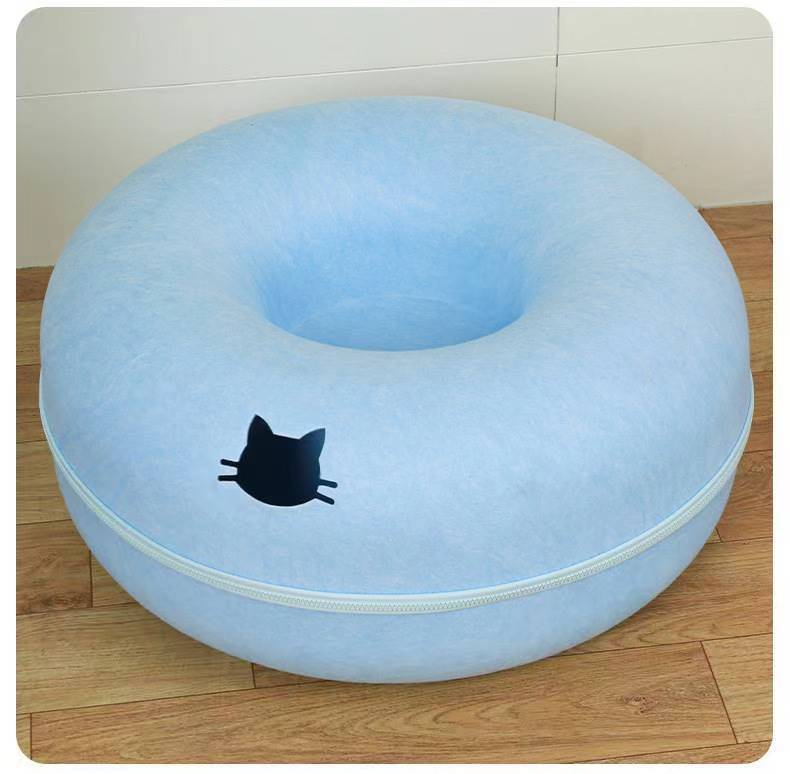 Comfortable Round Tunnel Bed for Pets