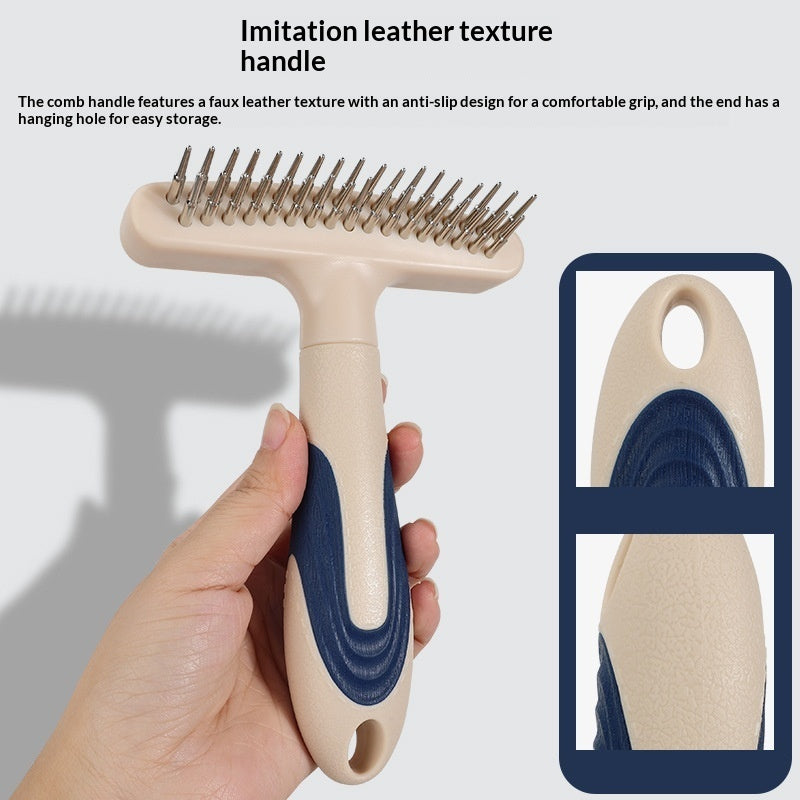 Pet Grooming Brush for Removing Loose Hair and Detangling Fur