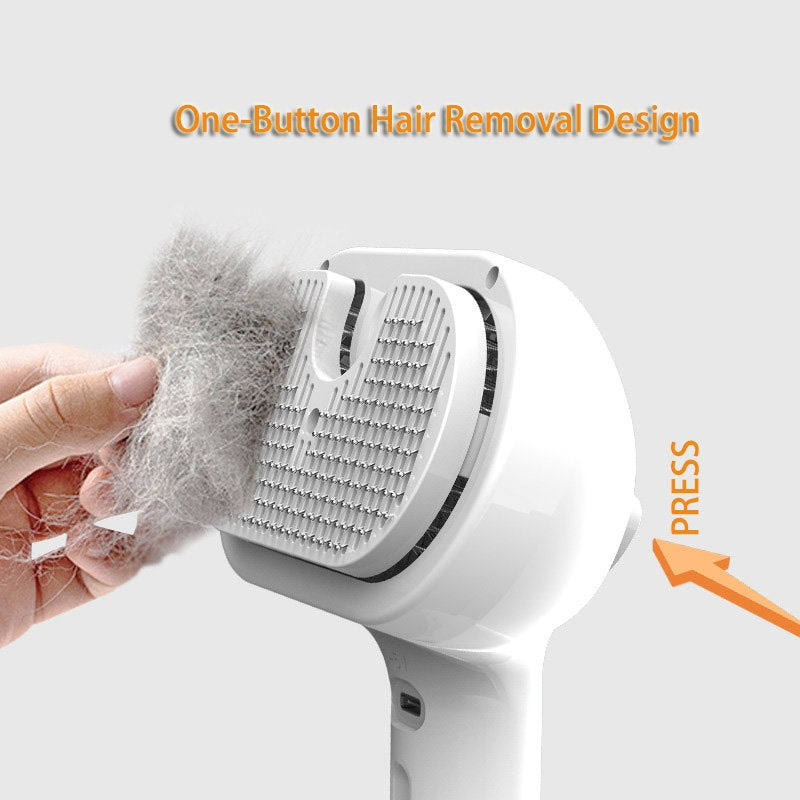 Pet Self-Cleaning Hair Removal Comb and Grooming Brush