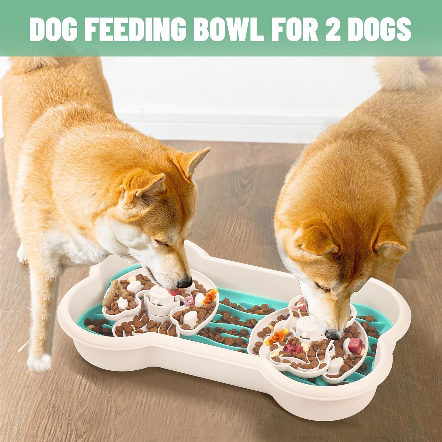 Slow Feeder Pet Bowl Anti Choking Puzzle Food Dish Large Breed