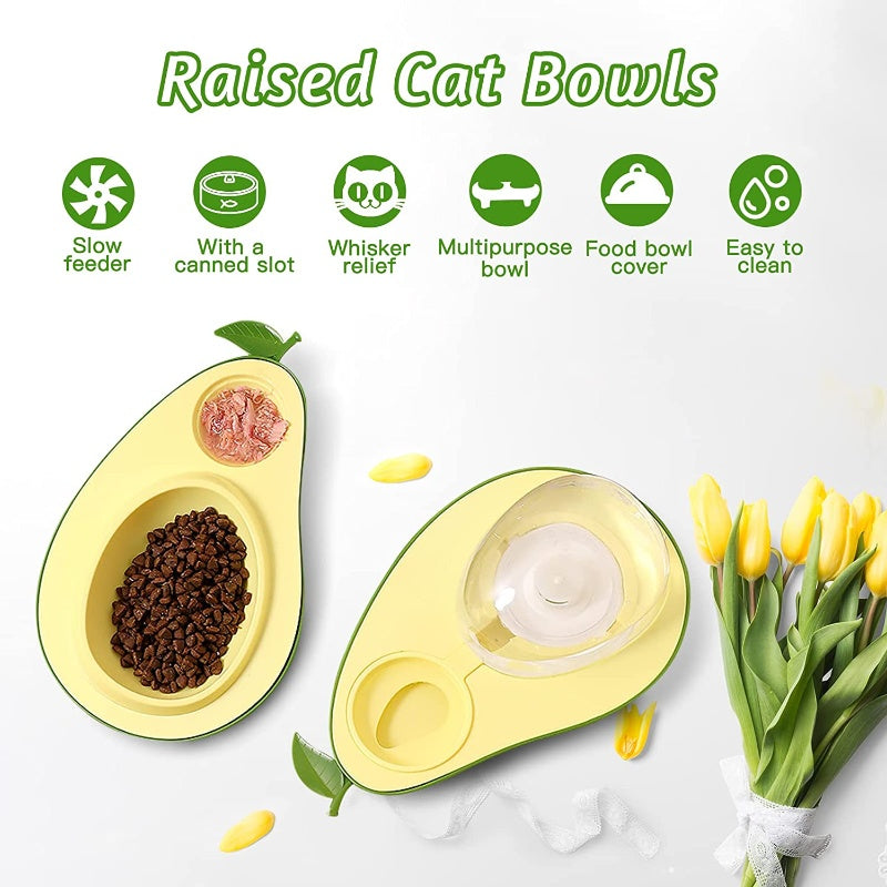 Automatic Avocado-Shaped Water and Food Feeder for Pets