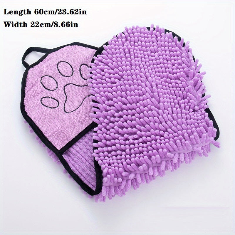 Absorbent Microfiber Pet Drying Towel With Hand Pockets For Pet Care