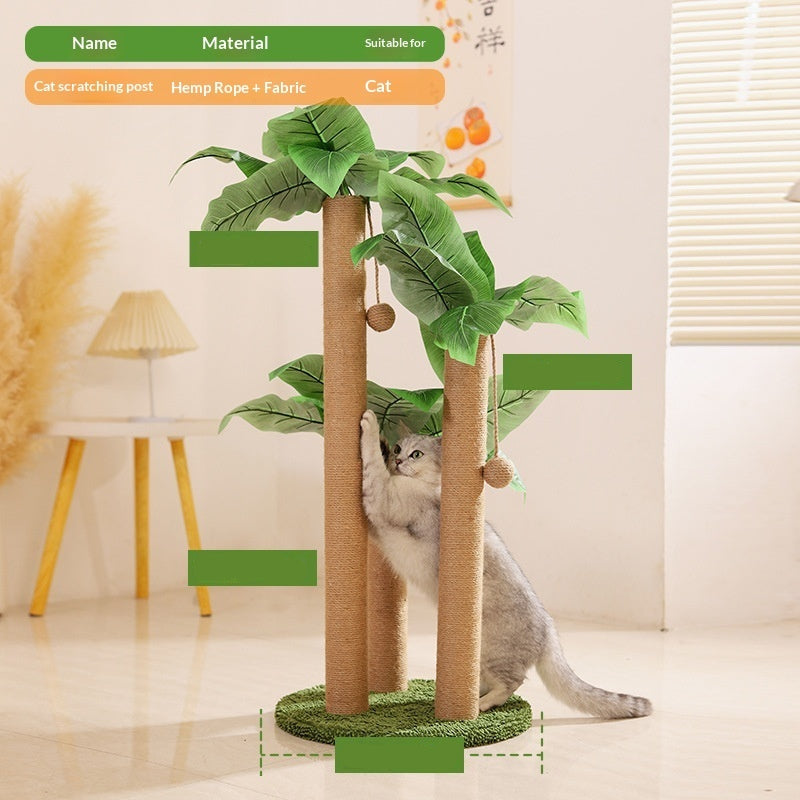 Coconut Tree Pet Scratcher And Climbing Tower