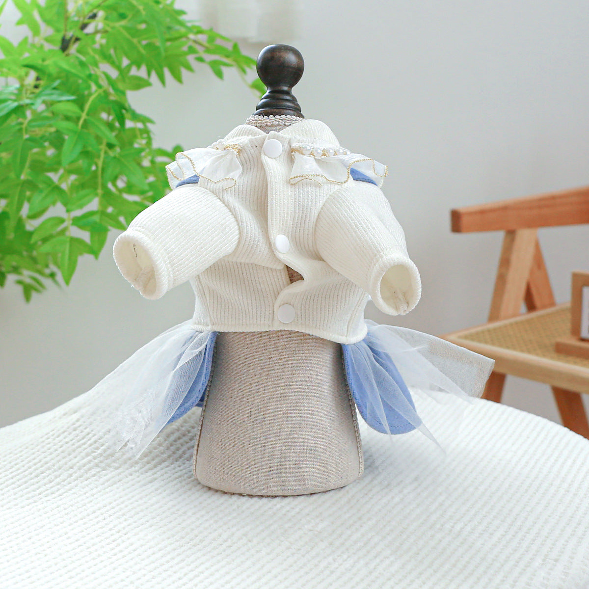Pearl Lace Cute Pet Dress Clothes For Pet Wear