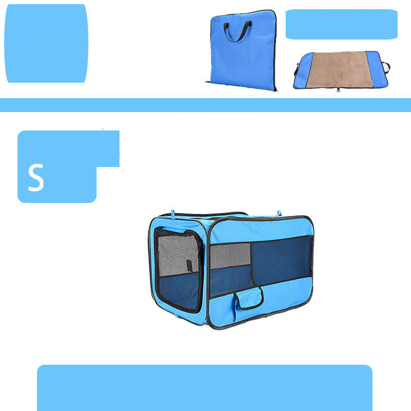 Portable Foldable Pet Carrier Bag With Safety Locking Zippers