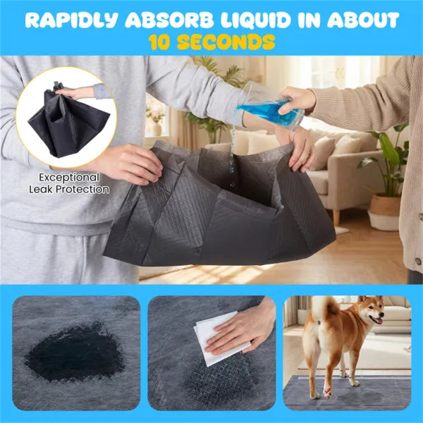 Pet Charcoal Ultra Absorbent Training Pee Pads Odor Control Set