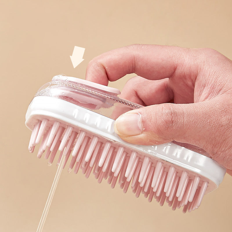 Silicone Pet Bath Brush Massage Grooming Cleaning Foam Tool