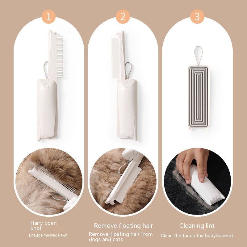 Pet Hair Removal Grooming Brush and Massager for Pets