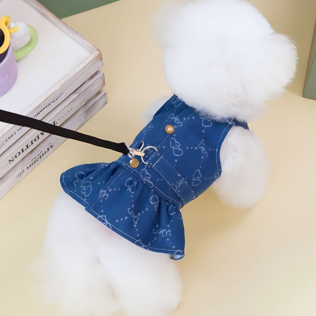 Pet Spring Autumn Thin Denim Princess Dress Cute Apparel