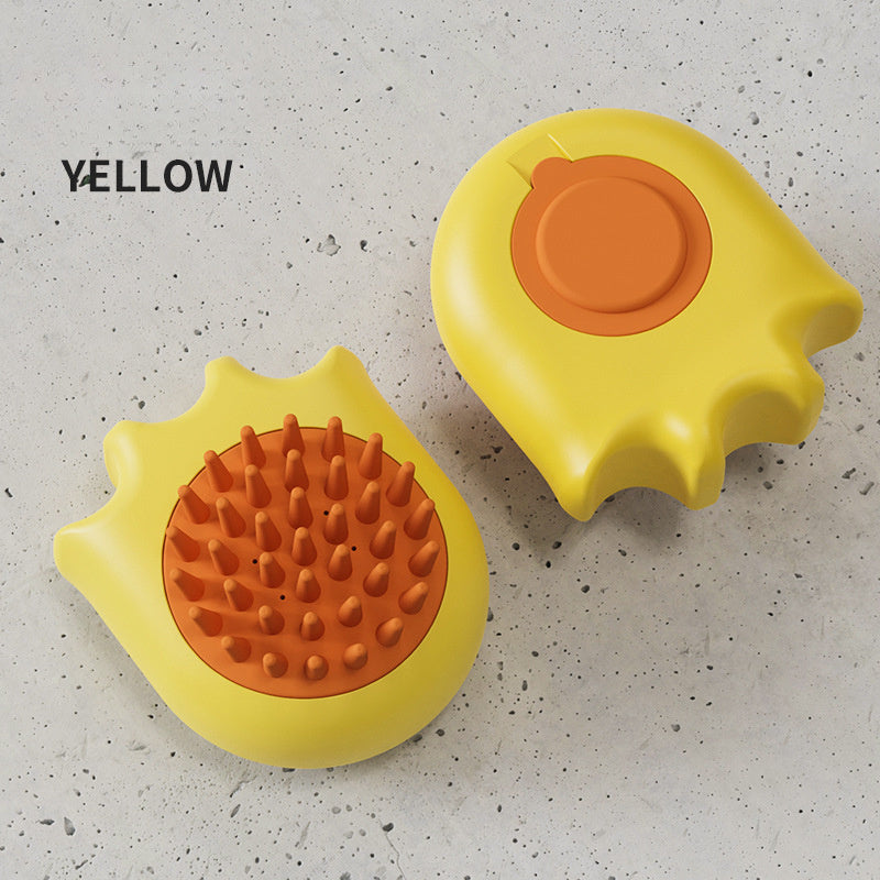 Pet Bath Brush With Shampoo Dispenser Massage Grooming Tool