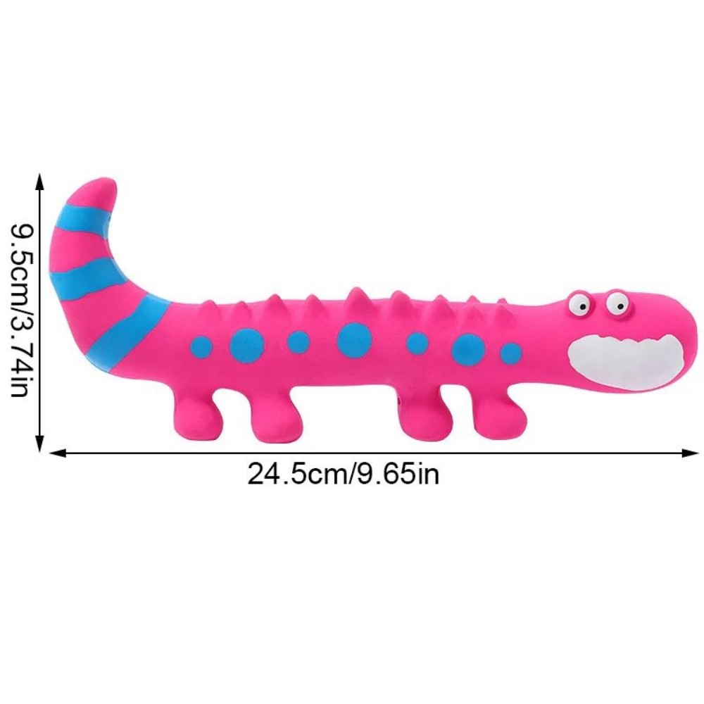 Latex Lizard Squeaky Chew Toy Interactive Training Pet Toy