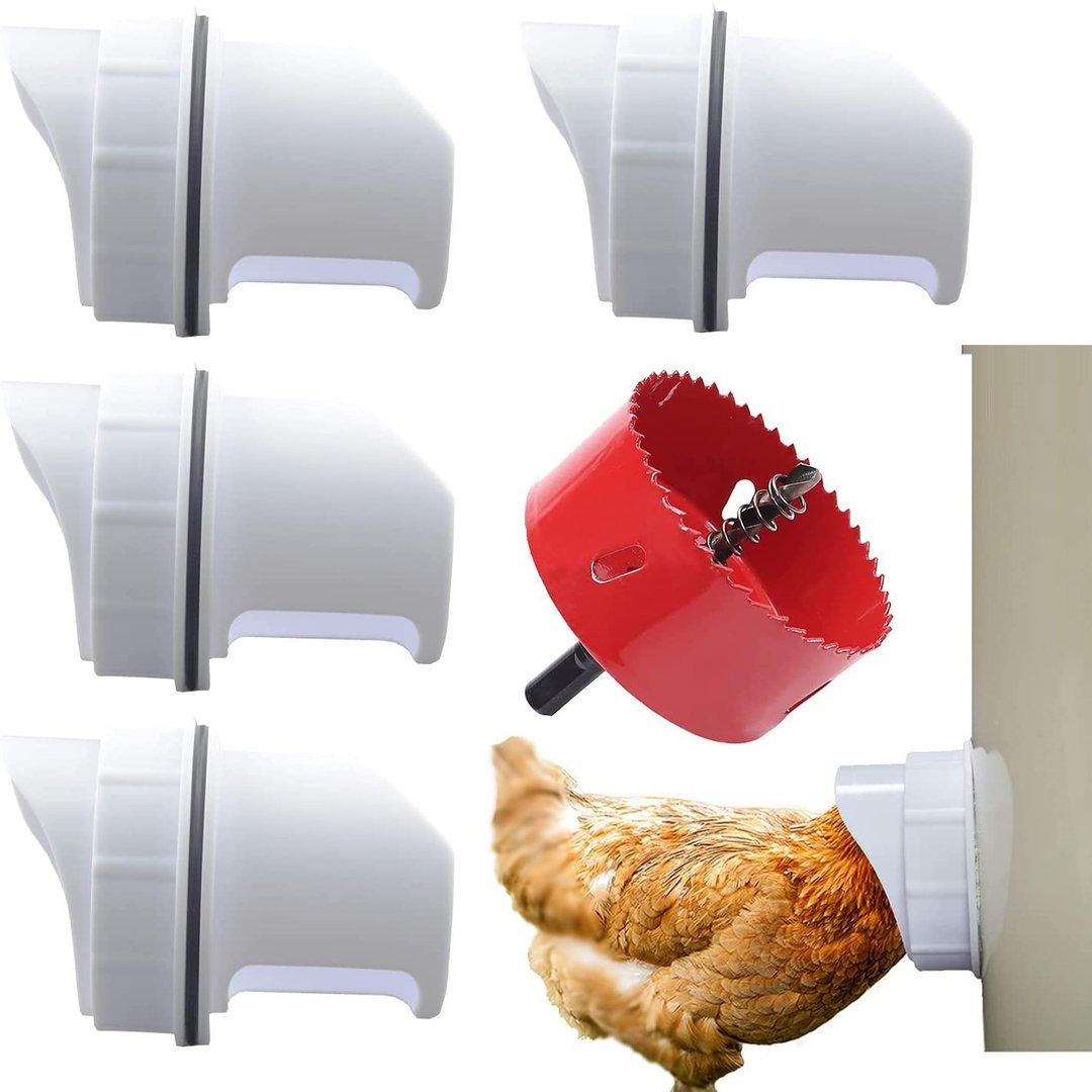 DIY Rainproof Poultry Feeder Chicken Feed Port System