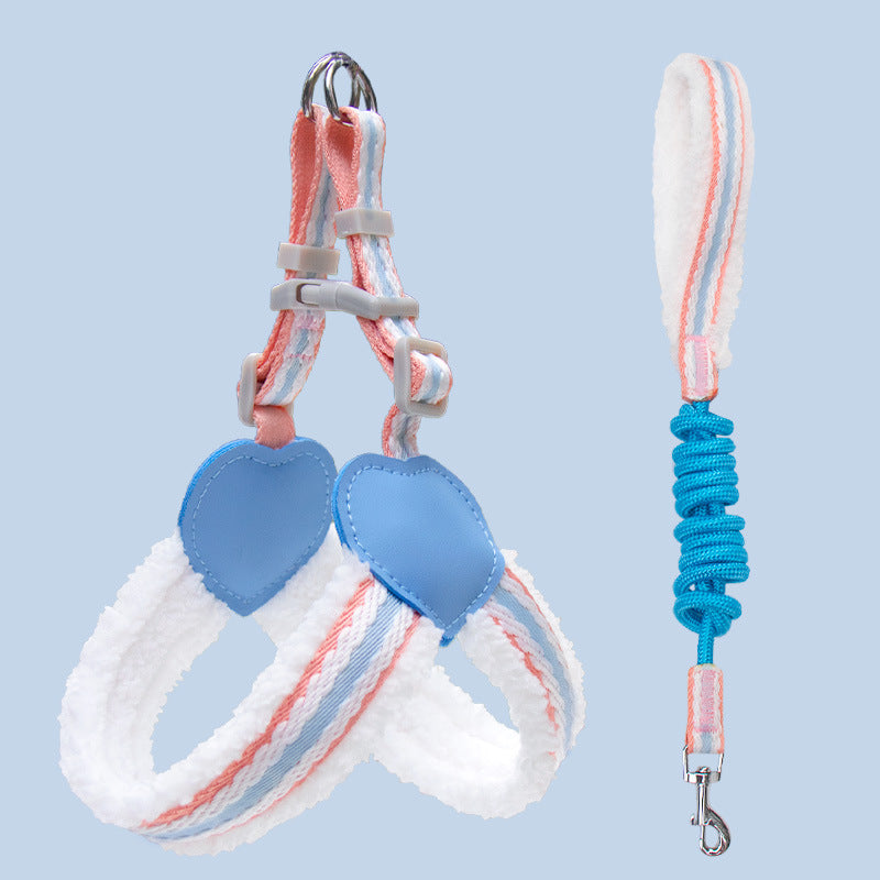 Breathable Summer Chest Vest Leash for Small and Medium Pets