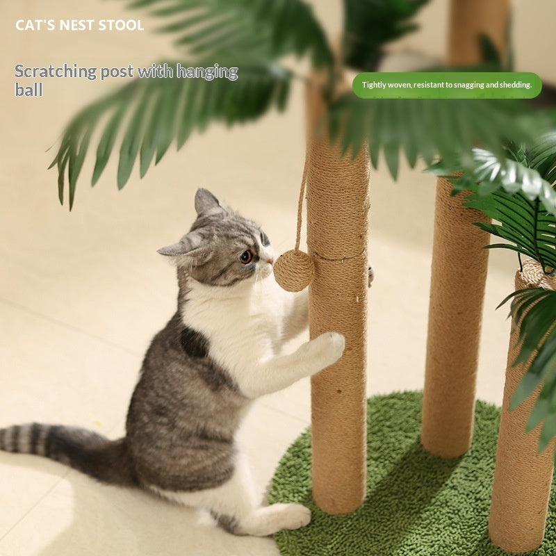 Coconut Tree Pet Scratcher And Climbing Tower