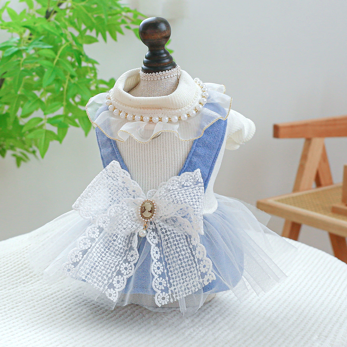 Pearl Lace Cute Pet Dress Clothes For Pet Wear