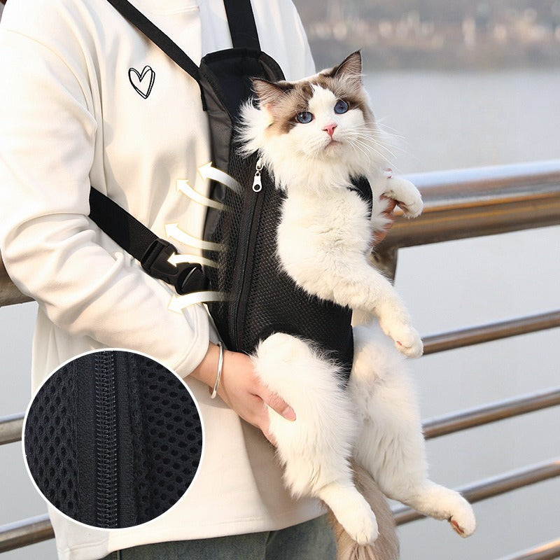 Pet Breathable Adjustable Front Carrier Backpack Travel Bag