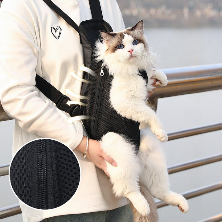 Pet Breathable Adjustable Front Carrier Backpack Travel Bag
