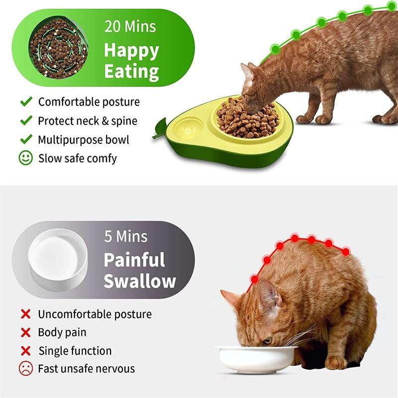 Automatic Avocado-Shaped Water and Food Feeder for Pets