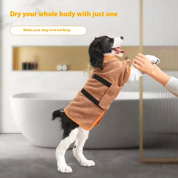 Pet Bath Robe Towel For Pet Drying Care
