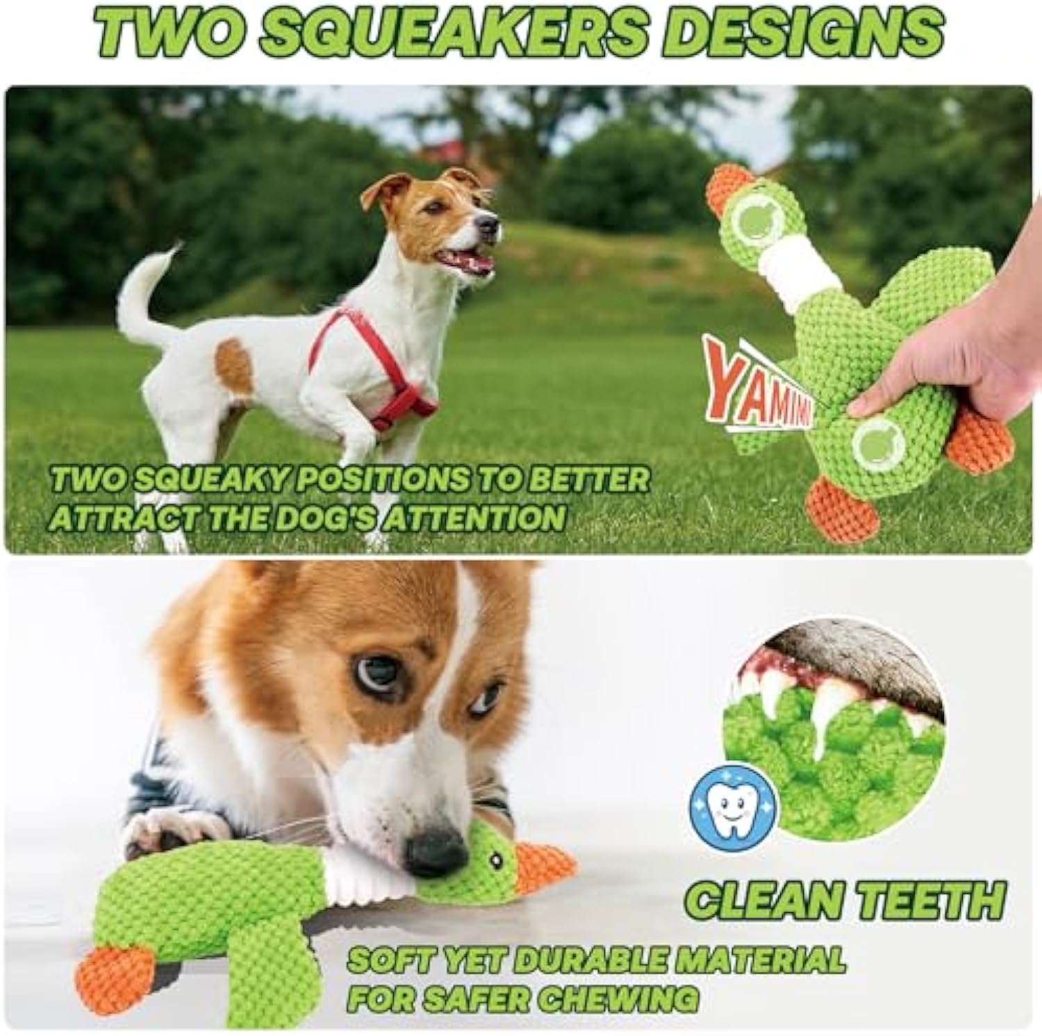 Durable Plush Squeaky Duck Chew Toy For All Sizes