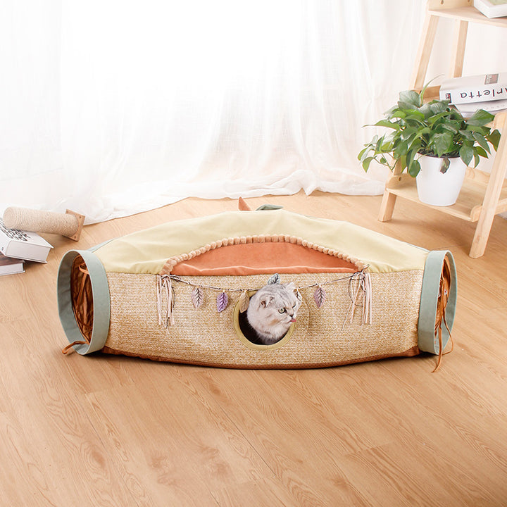Interactive Litter Roll Tunnel Toys for Pets