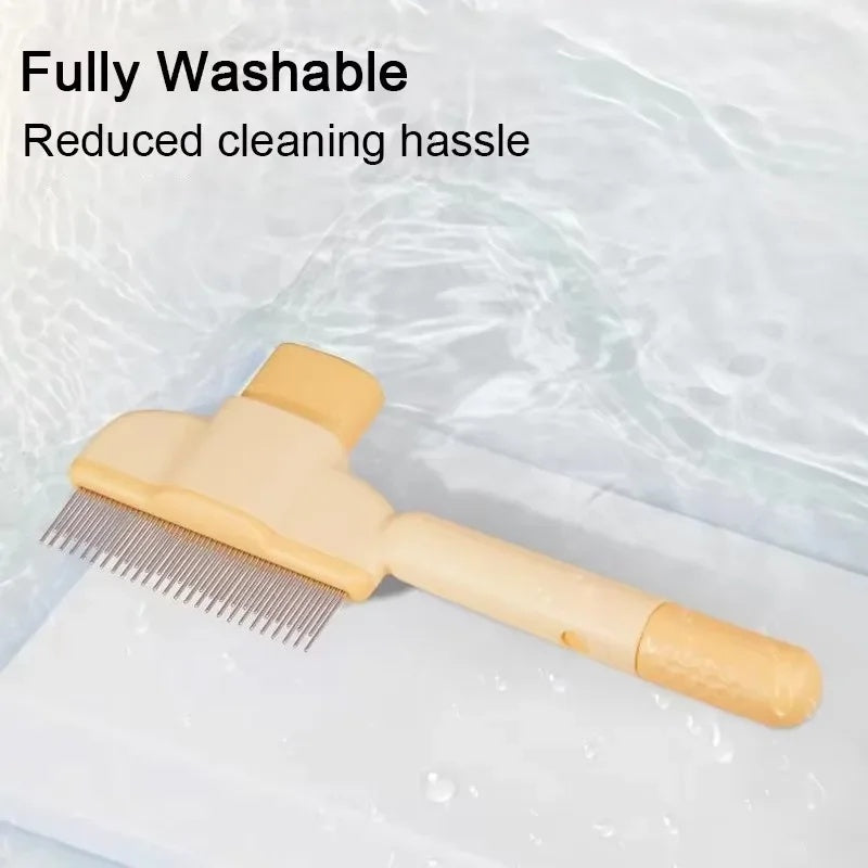 Pet Grooming Hair Removal Brush One Click Cleaning Tool For Pet Care