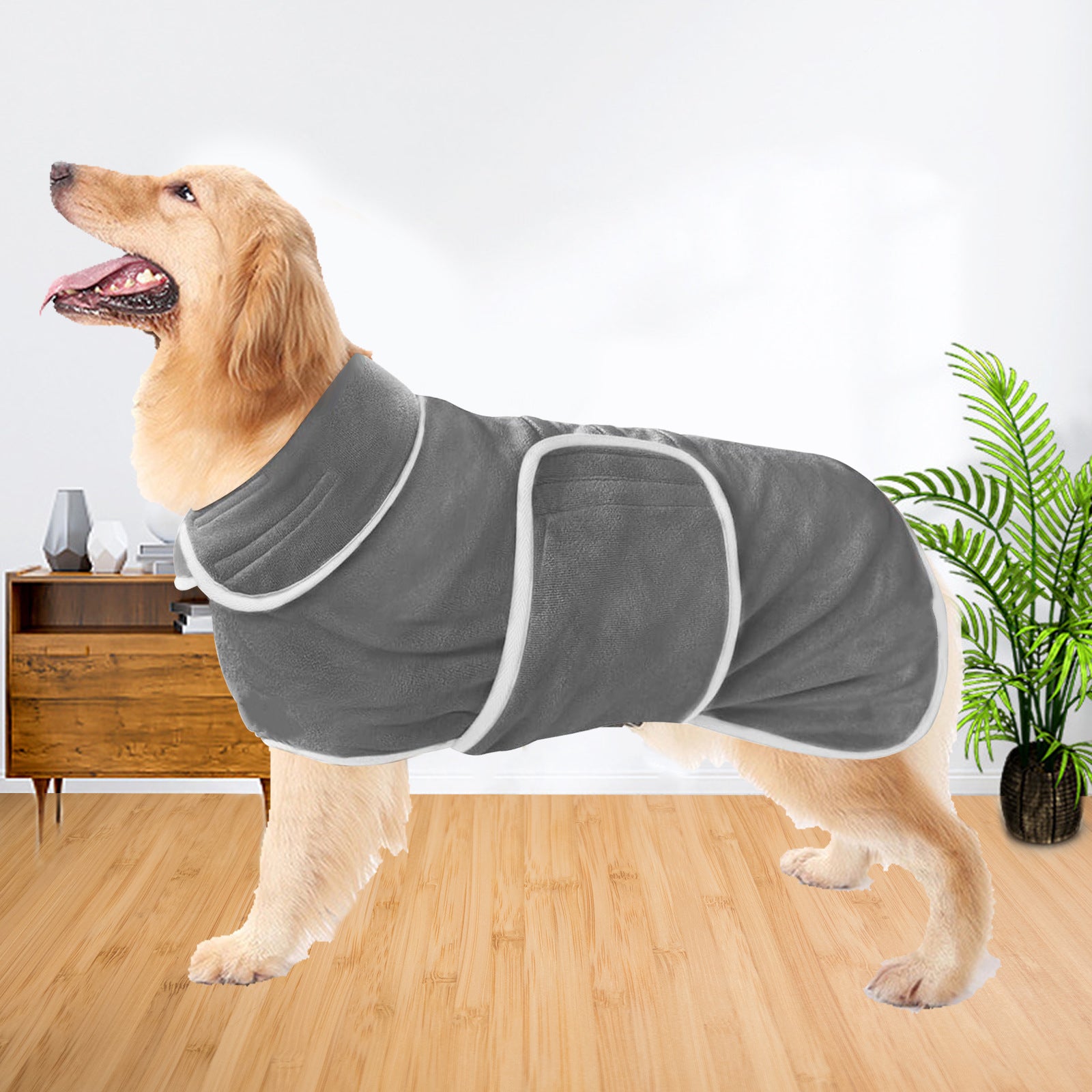 Super Absorbent Pet Bathrobe Towel Pajamas Coat For Pet Care