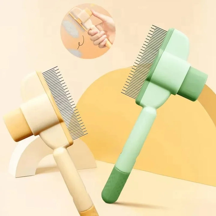 Pet Grooming Hair Removal Brush One Click Cleaning Tool For Pet Care