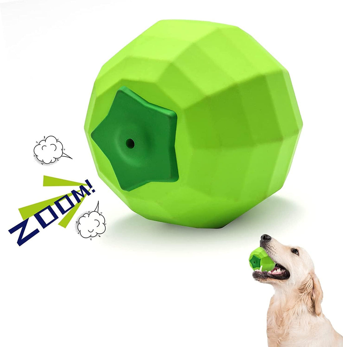 Interactive Squeaky Pet Chew Toy Rubber Dental Ball
