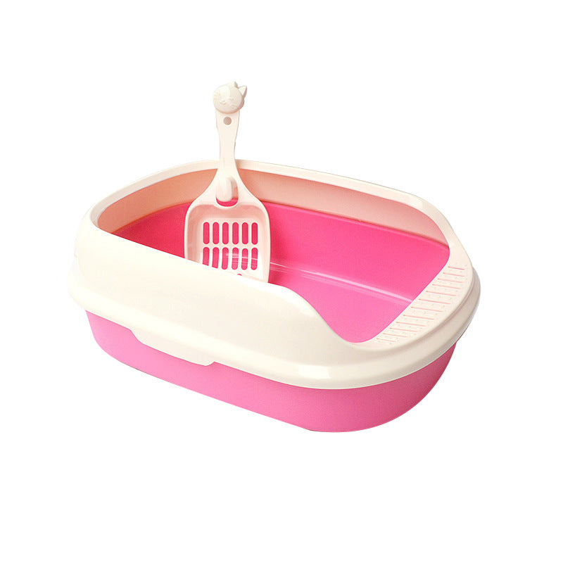 Pet High Side Cat Litter Box With Shovel Set