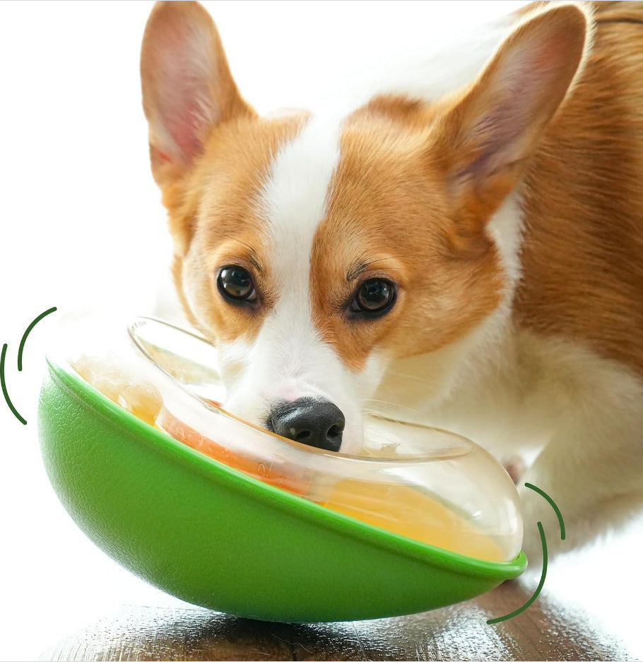 Anti-Tip Avocado-Shaped Feeding Bowl for Pets