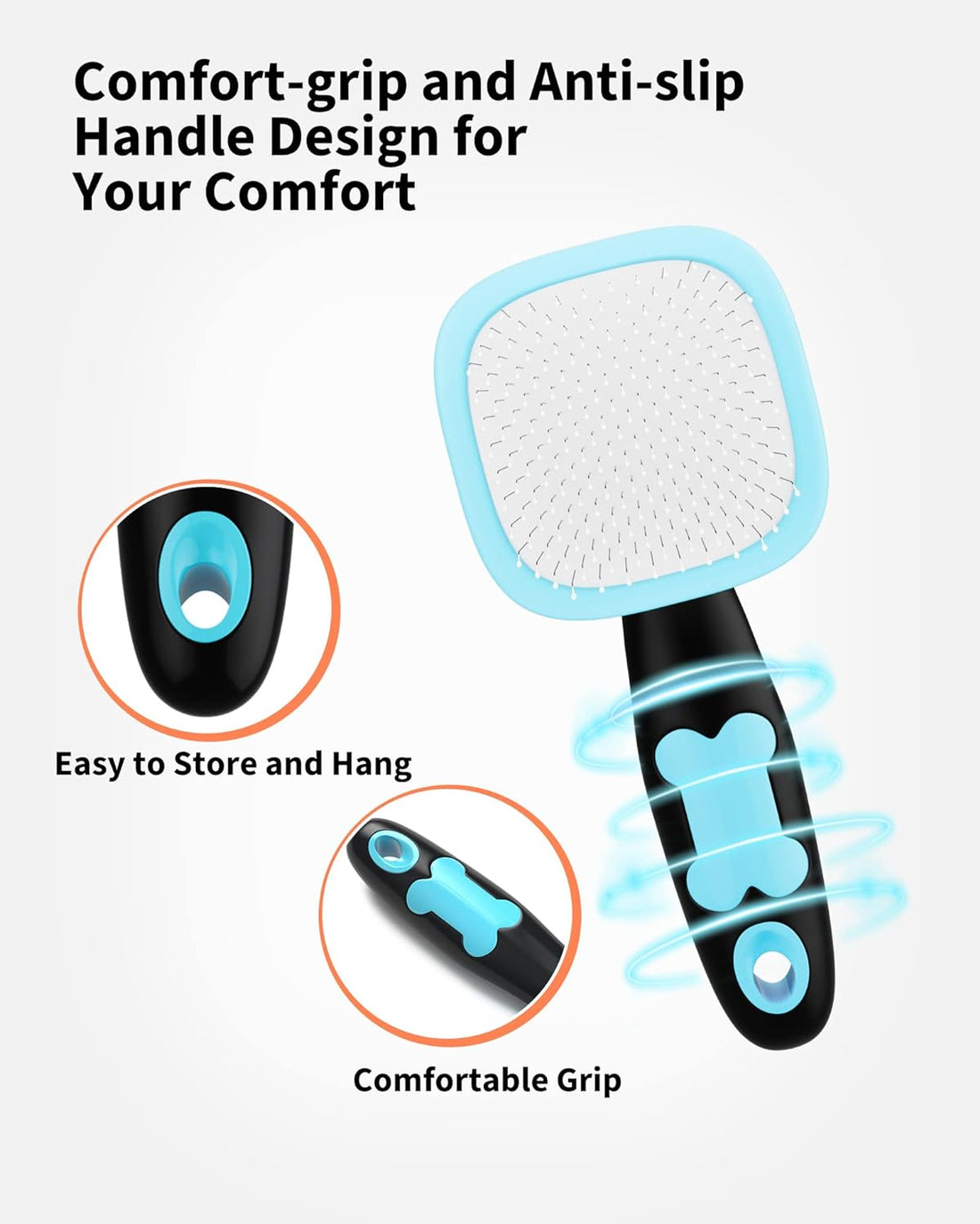 Pet Grooming Brush for Shedding and Hair Removal
