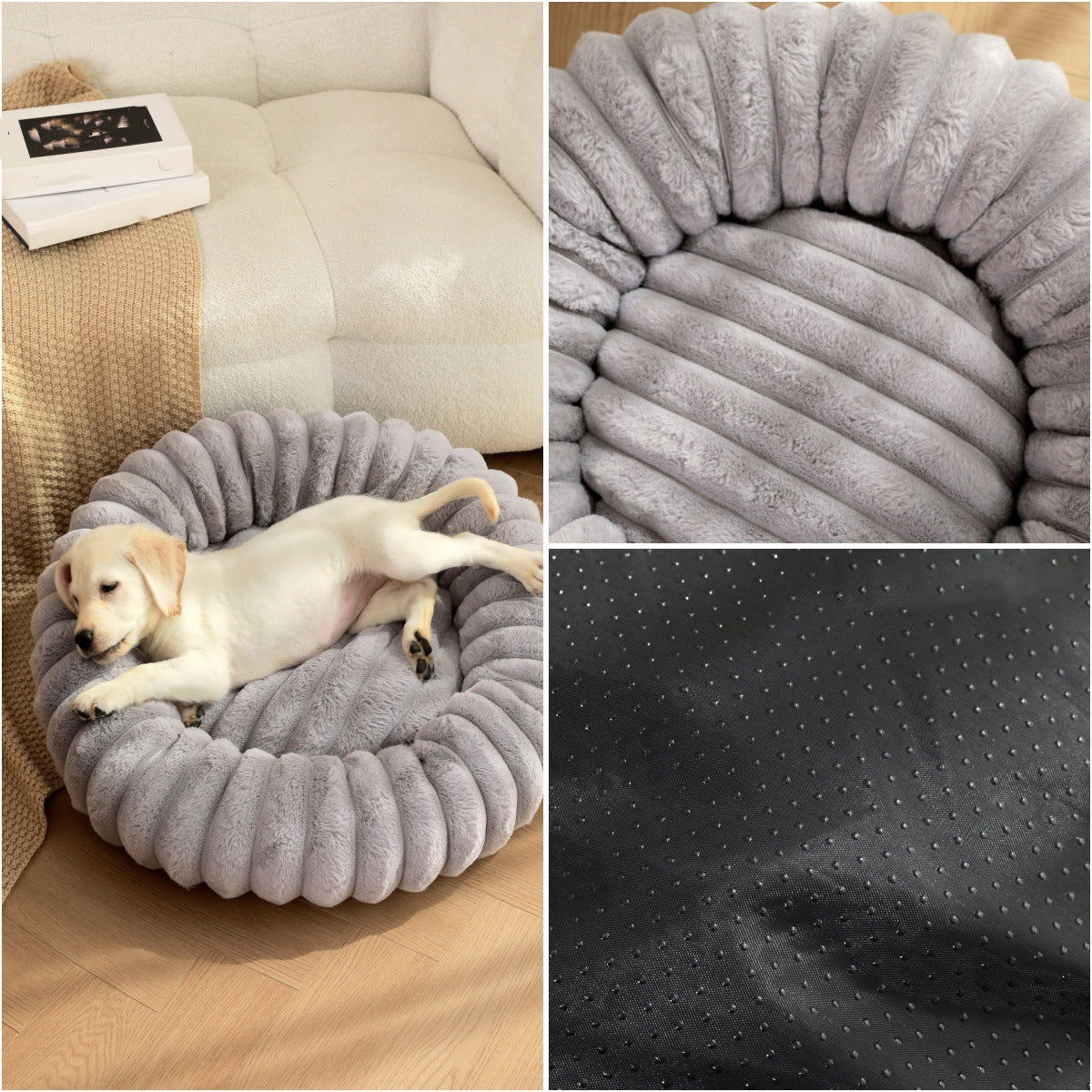 High-Weight Plush Pet Nest Round Comfortable Warm Bed for Pets