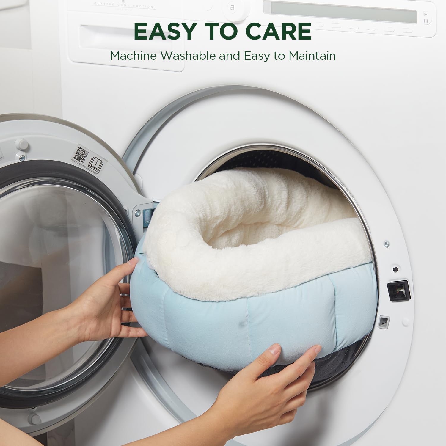 Round Donut Bed Washable Comfortable Pet Bed for Small Pets