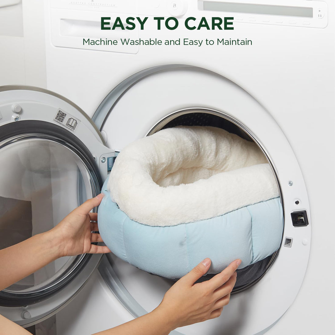 Round Donut Bed Washable Comfortable Pet Bed for Small Pets